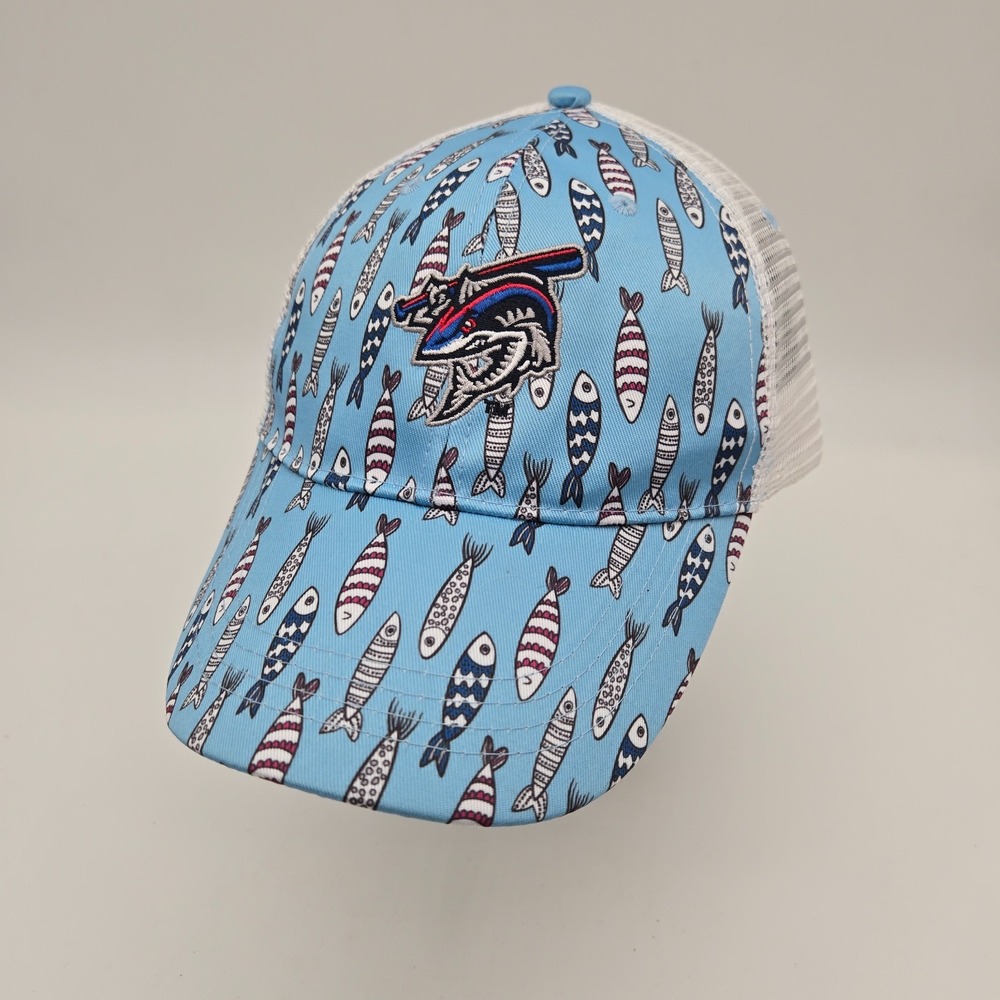 Pensacola Blue Wahoos Strapback Hat Baseball Cap Minor League MiLB Fishing Lures